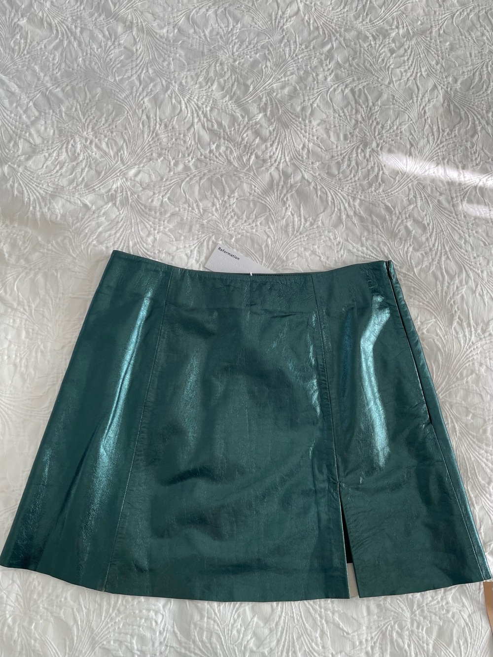 Reformation x VEDA Margie Leather Mini Skirt